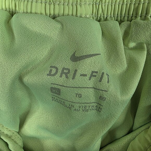 Womens Nike Air Neon Green Dri-Fit Running Shorts Lined Polyester Stretch Size M - Picture 3 of 11